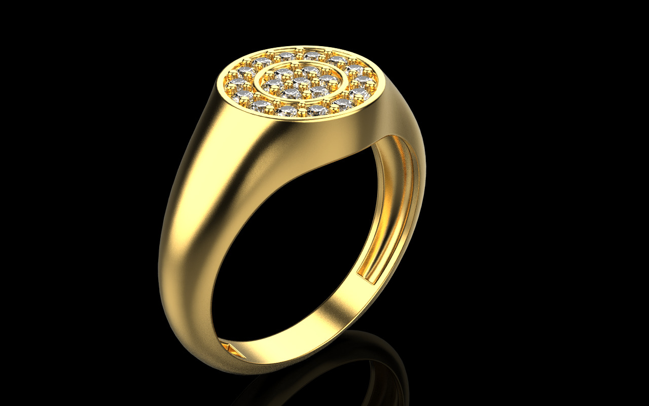 Signet ring model 1038 3D print model_1