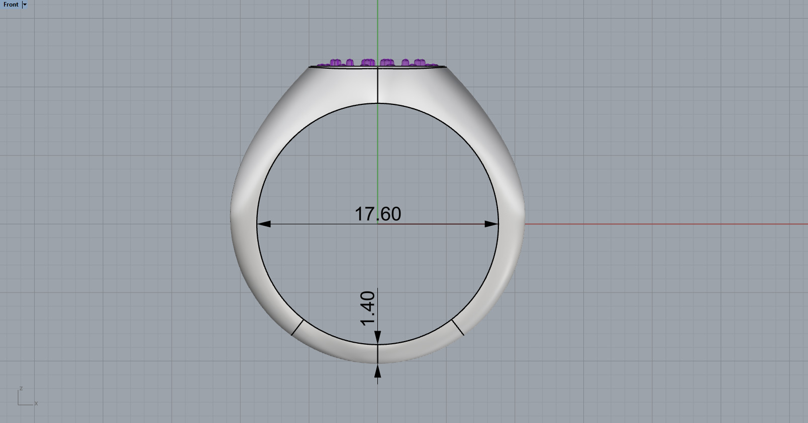 Signet ring model 1038 3D print model_6