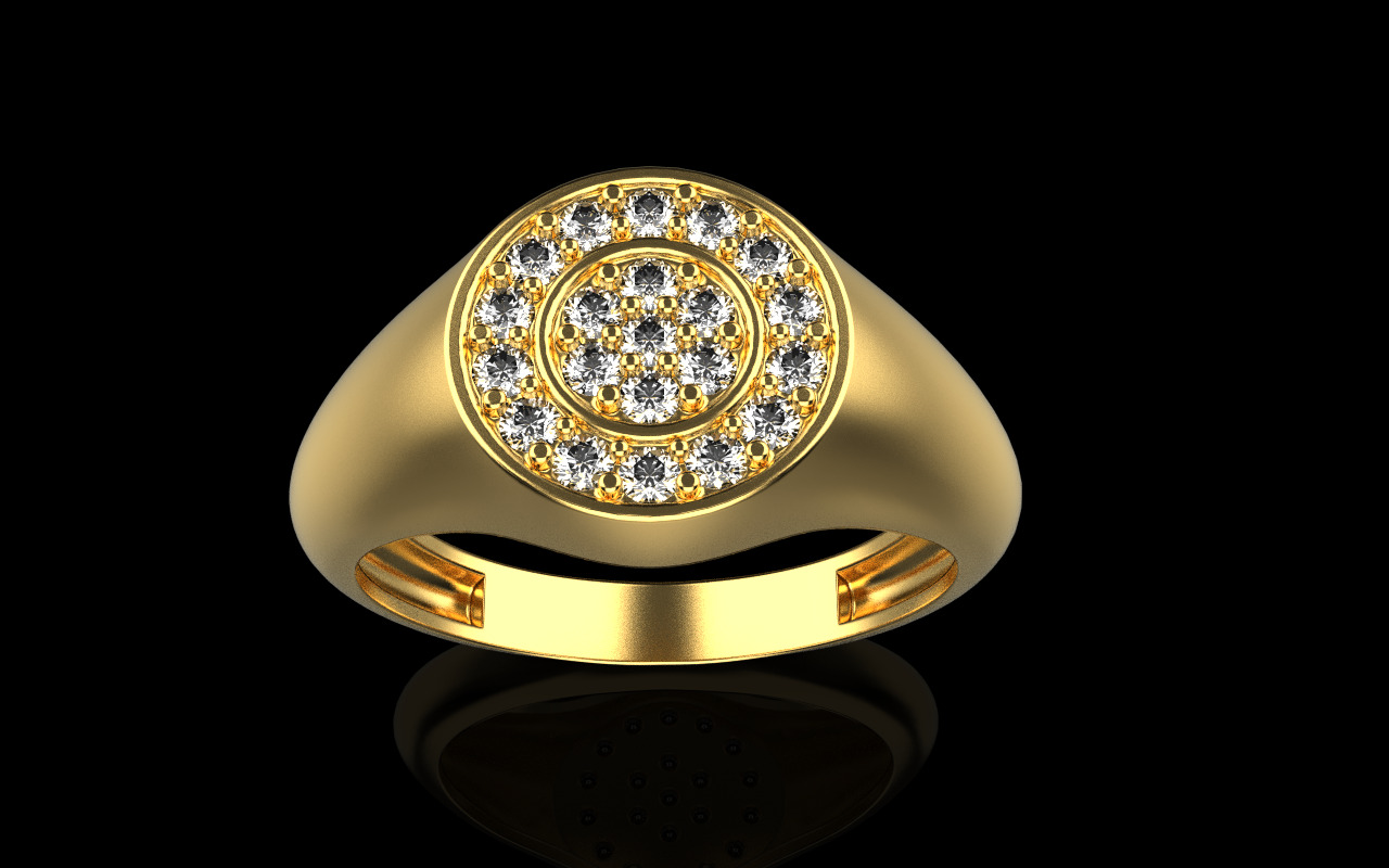 Signet ring model 1038 3D print model_11