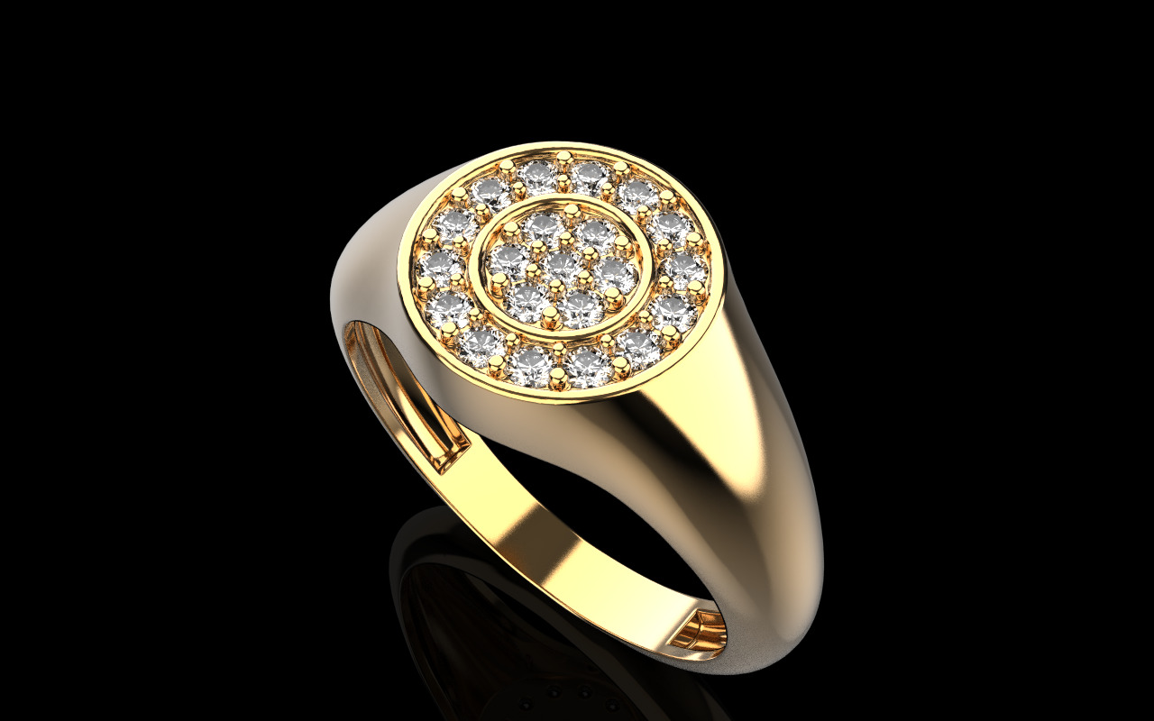 Signet ring model 1038 3D print model_22