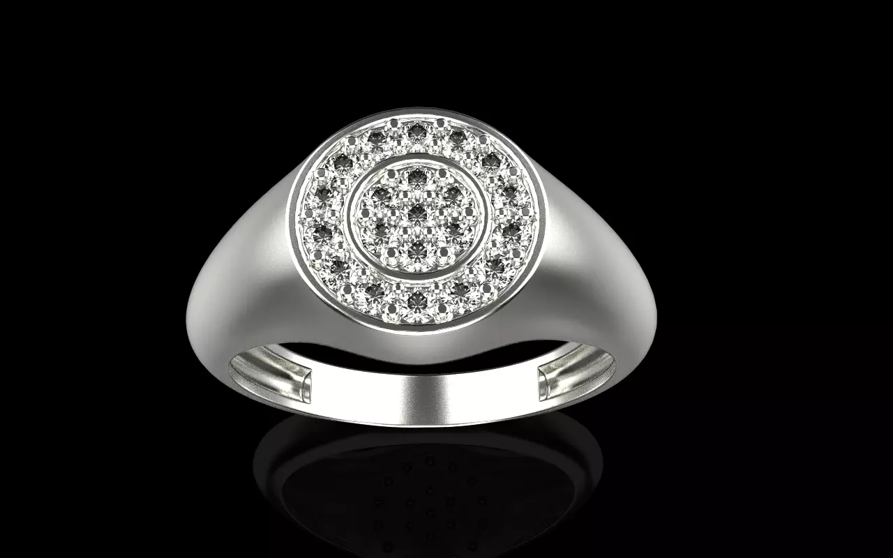 Signet ring model 1038 3D print model_0