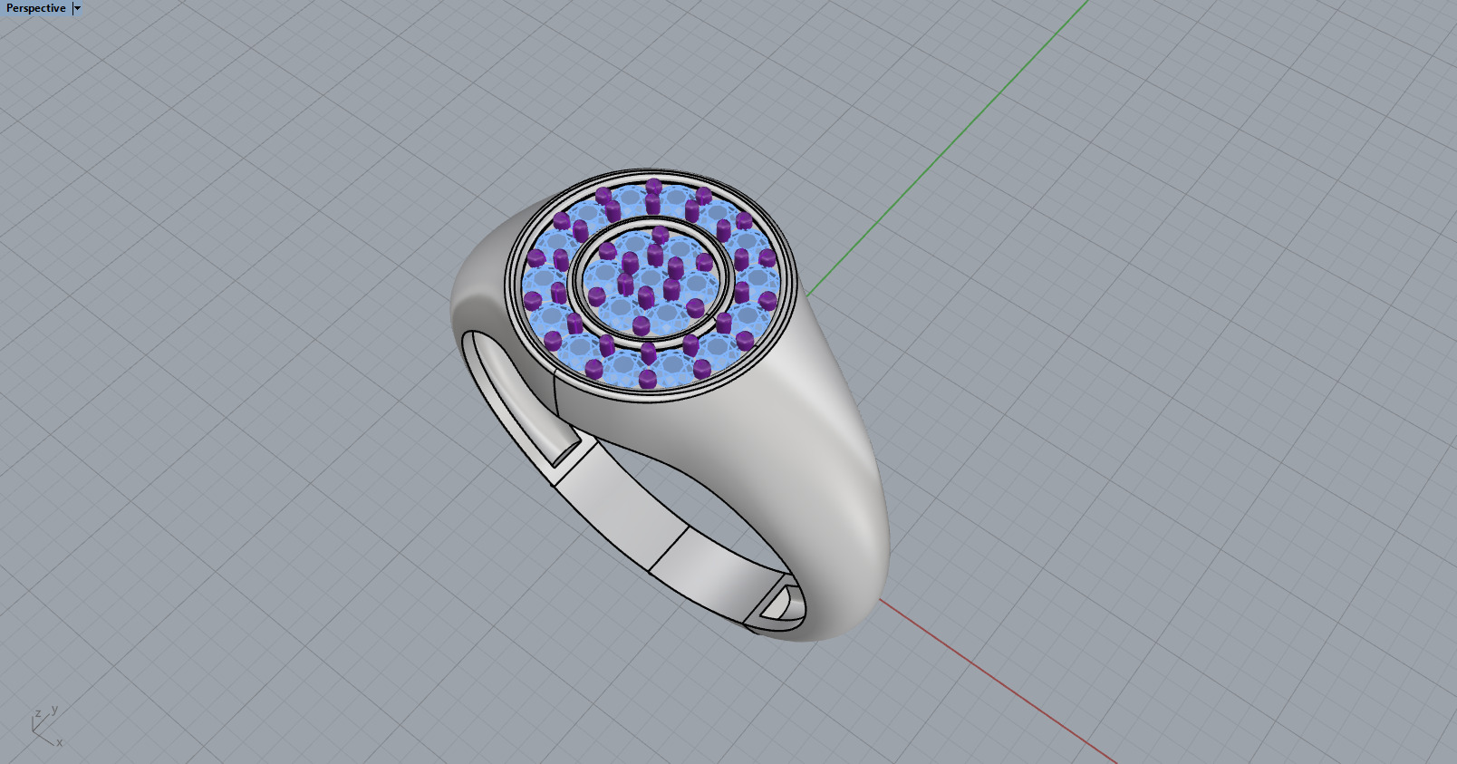 Signet ring model 1038 3D print model_8