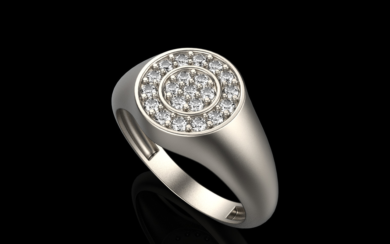 Signet ring model 1038 3D print model_2