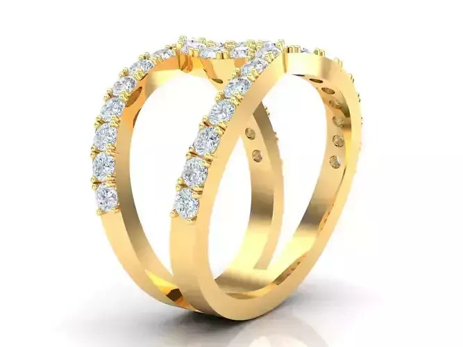 Top Women Ring 3DM STL Jewelry 1WR204