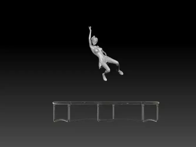 Trampoline jump girl 3