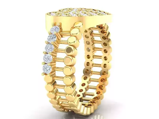 Top Women Ring 3DM STL Jewelry 1WR197