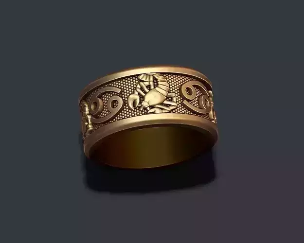 zodiac cancer The Crab lite ring 3D print model