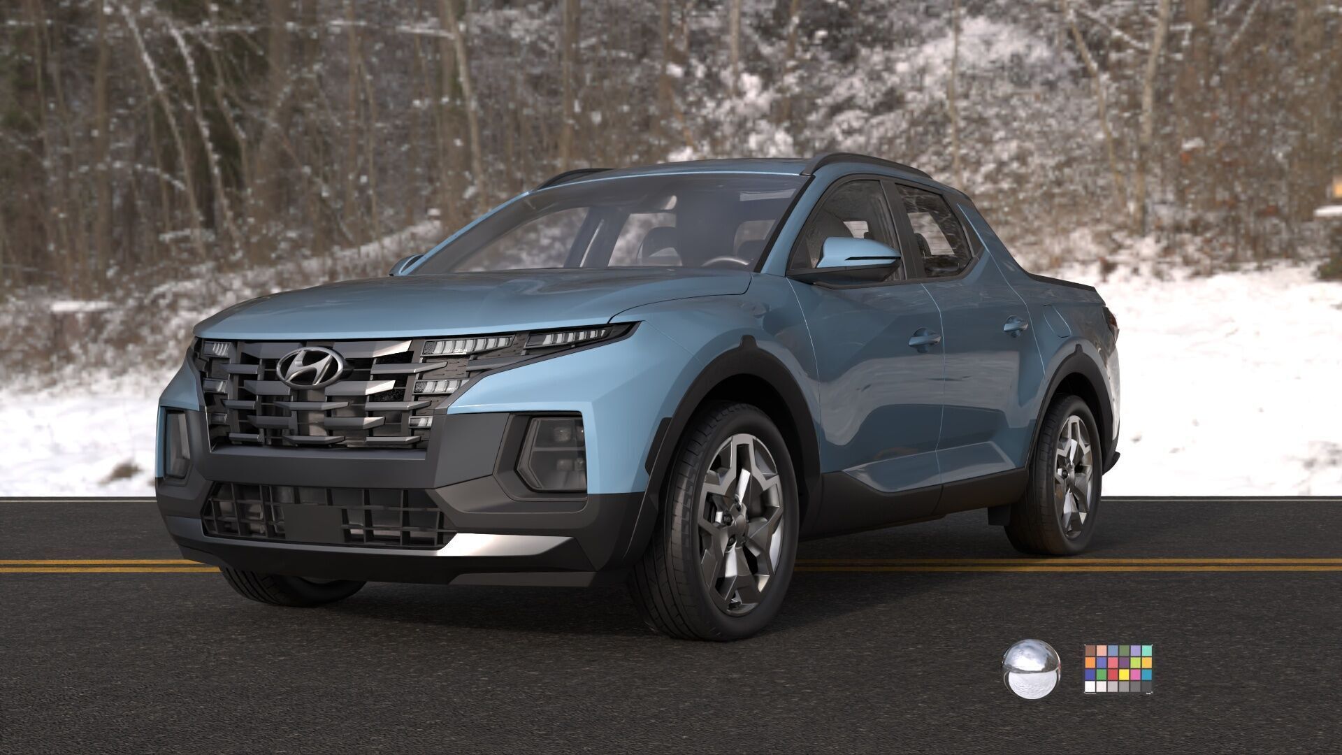 Hyundai SantaCruz 2024 -photoreal-Rigged and Render Ready 3D model_5