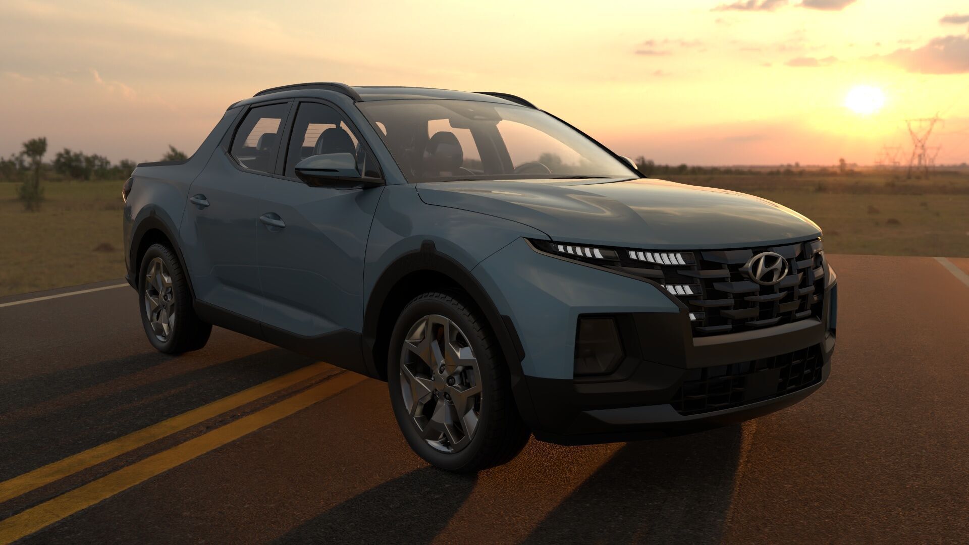 Hyundai SantaCruz 2024 -photoreal-Rigged and Render Ready 3D model_7