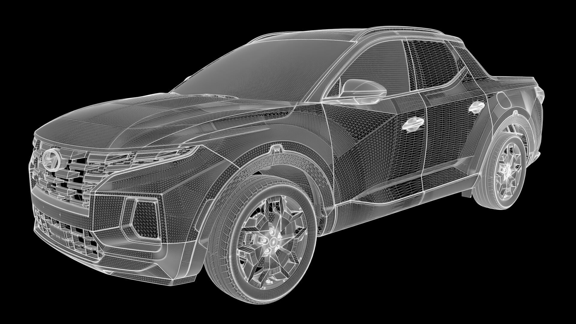 Hyundai SantaCruz 2024 -photoreal-Rigged and Render Ready 3D model_24