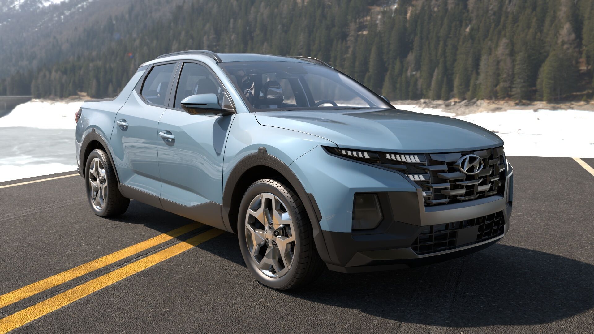 Hyundai SantaCruz 2024 -photoreal-Rigged and Render Ready 3D model_6