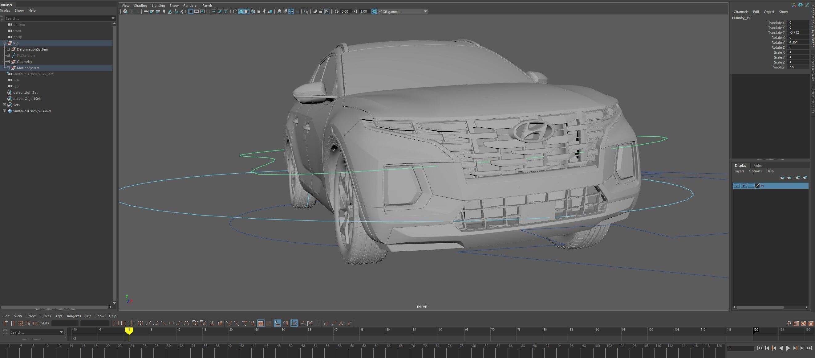 Hyundai SantaCruz 2024 -photoreal-Rigged and Render Ready 3D model_21