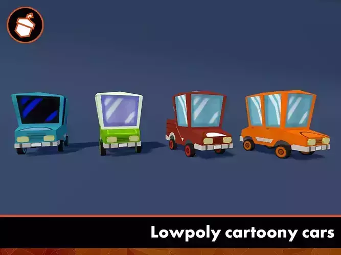 Lowpoly cartoony cars