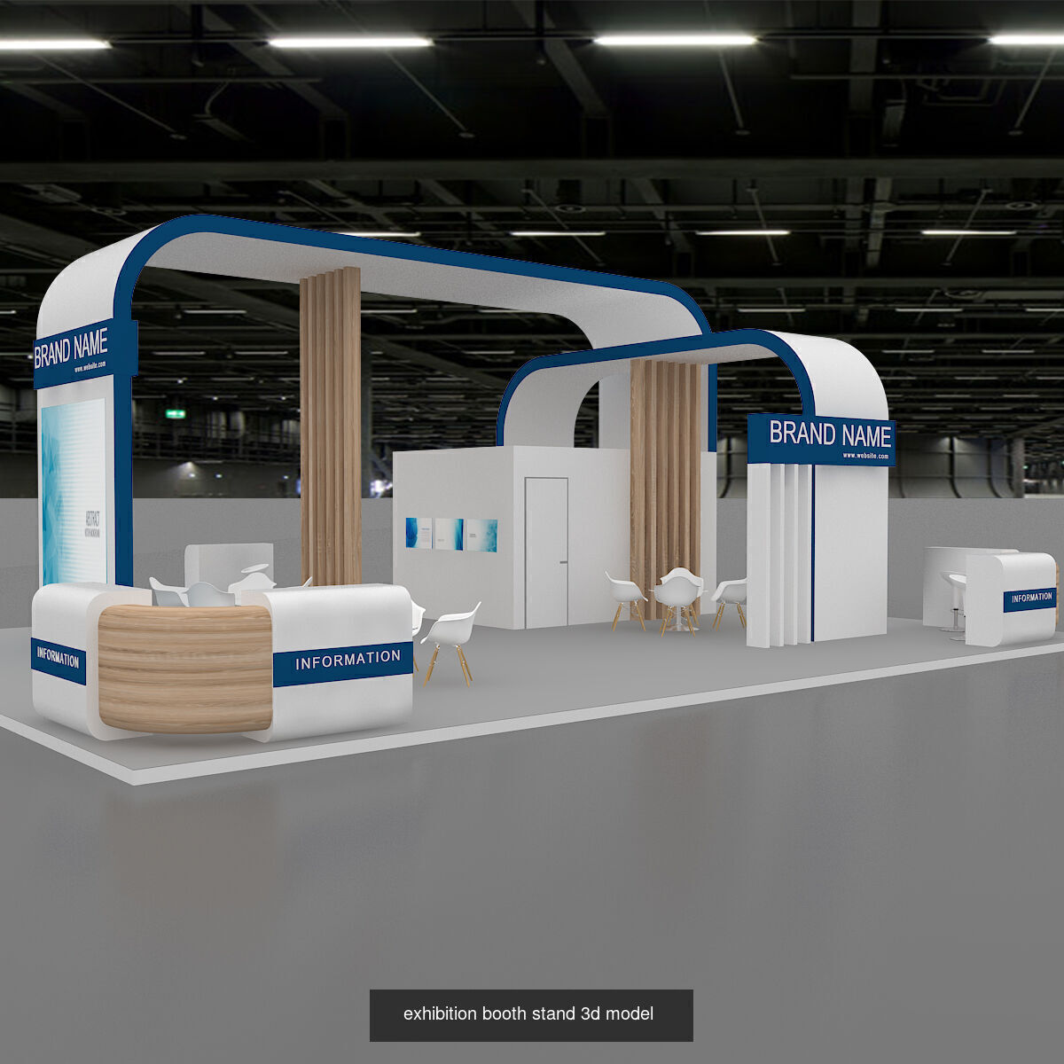 collection exhibition booth stand tradeshow 3d model _7