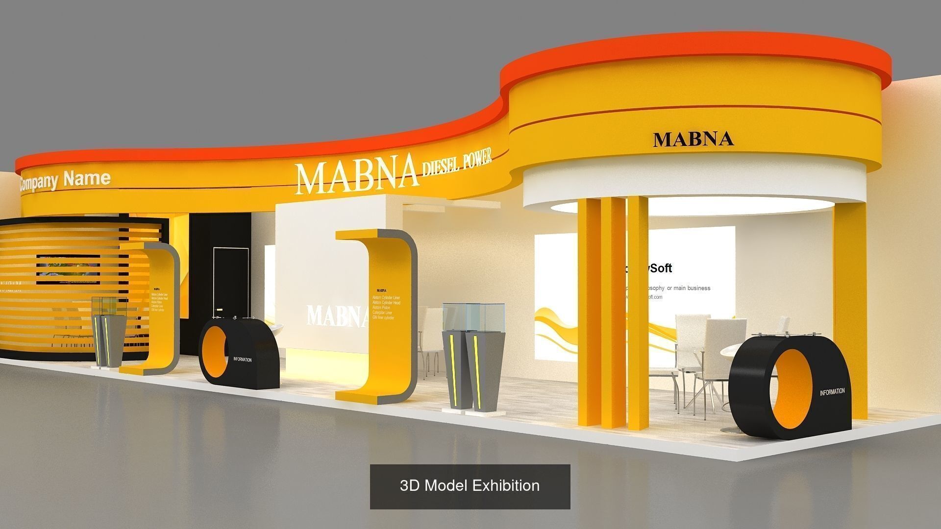 collection exhibition booth stand tradeshow 3d model _1
