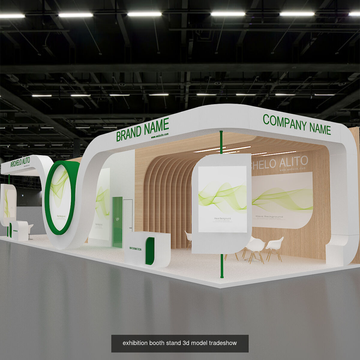 collection exhibition booth stand tradeshow 3d model _9