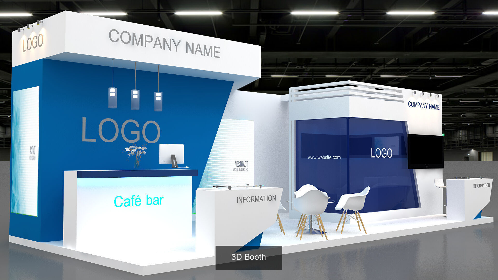 collection exhibition booth stand tradeshow 3d model _2