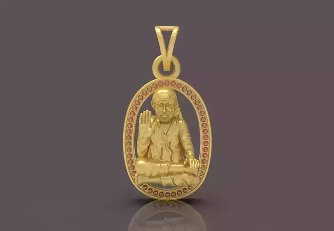Saibaba Pendant - 0093 3D print model