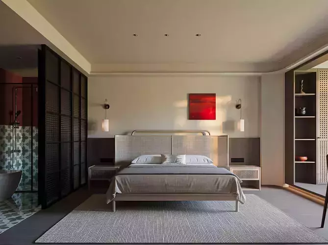 modern bedroom interior scenes 