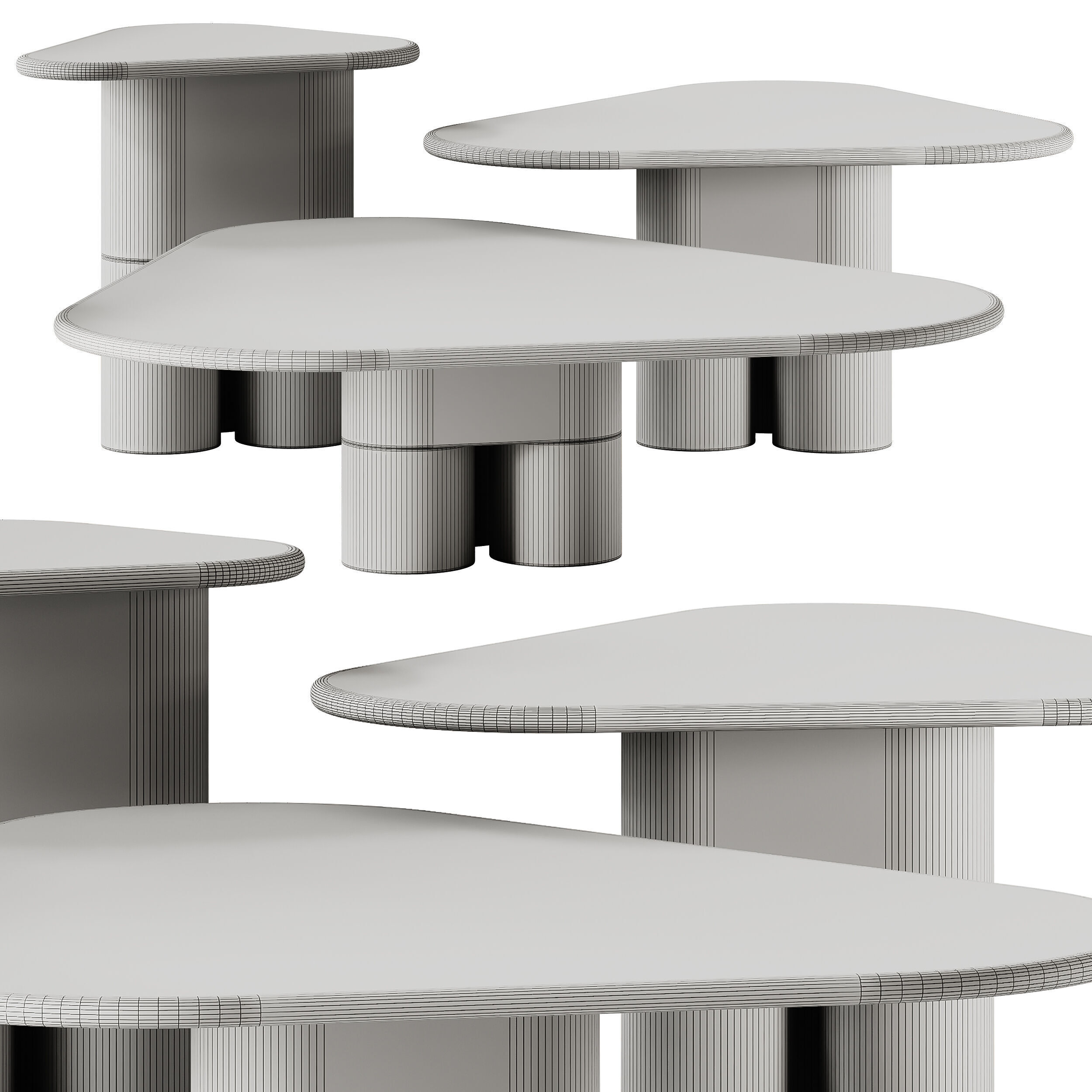 Ghidini1961 Tria Coffee Table set 3D model_5