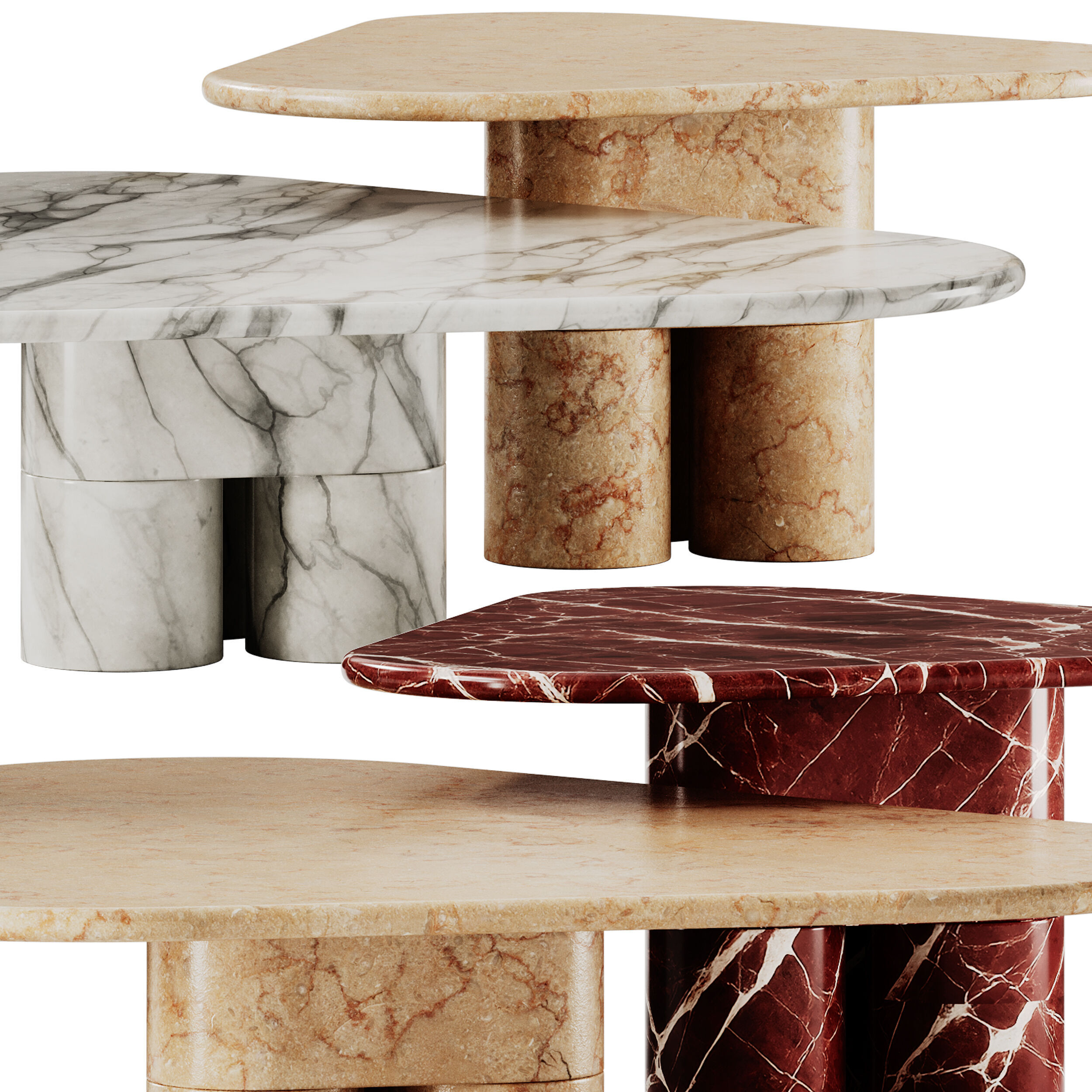 Ghidini1961 Tria Coffee Table set 3D model_4