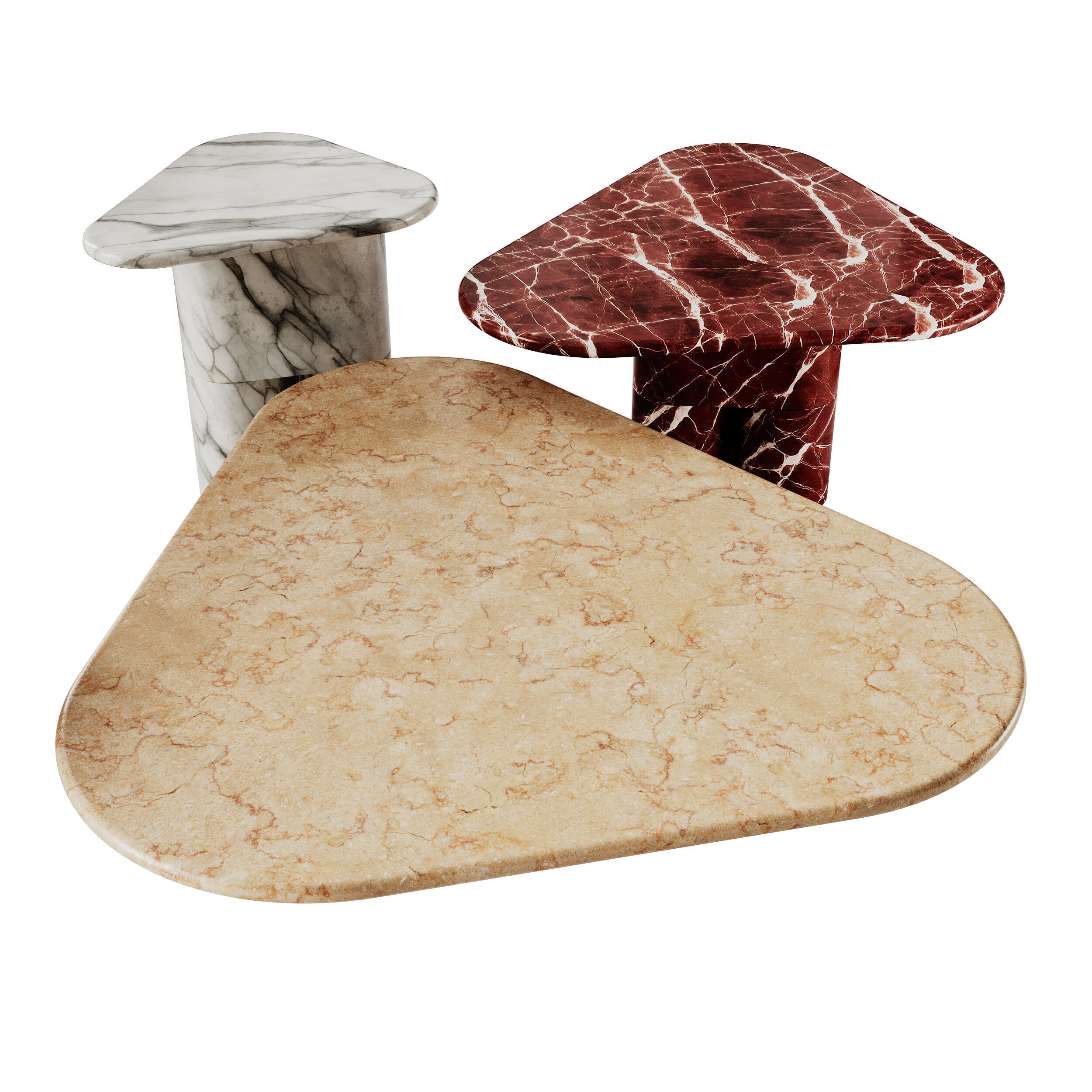 Ghidini1961 Tria Coffee Table set 3D model_1