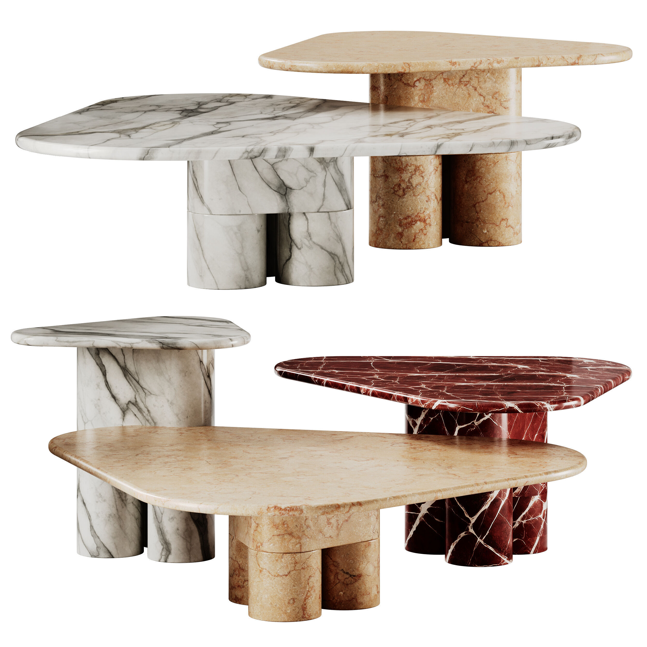 Ghidini1961 Tria Coffee Table set 3D model_2