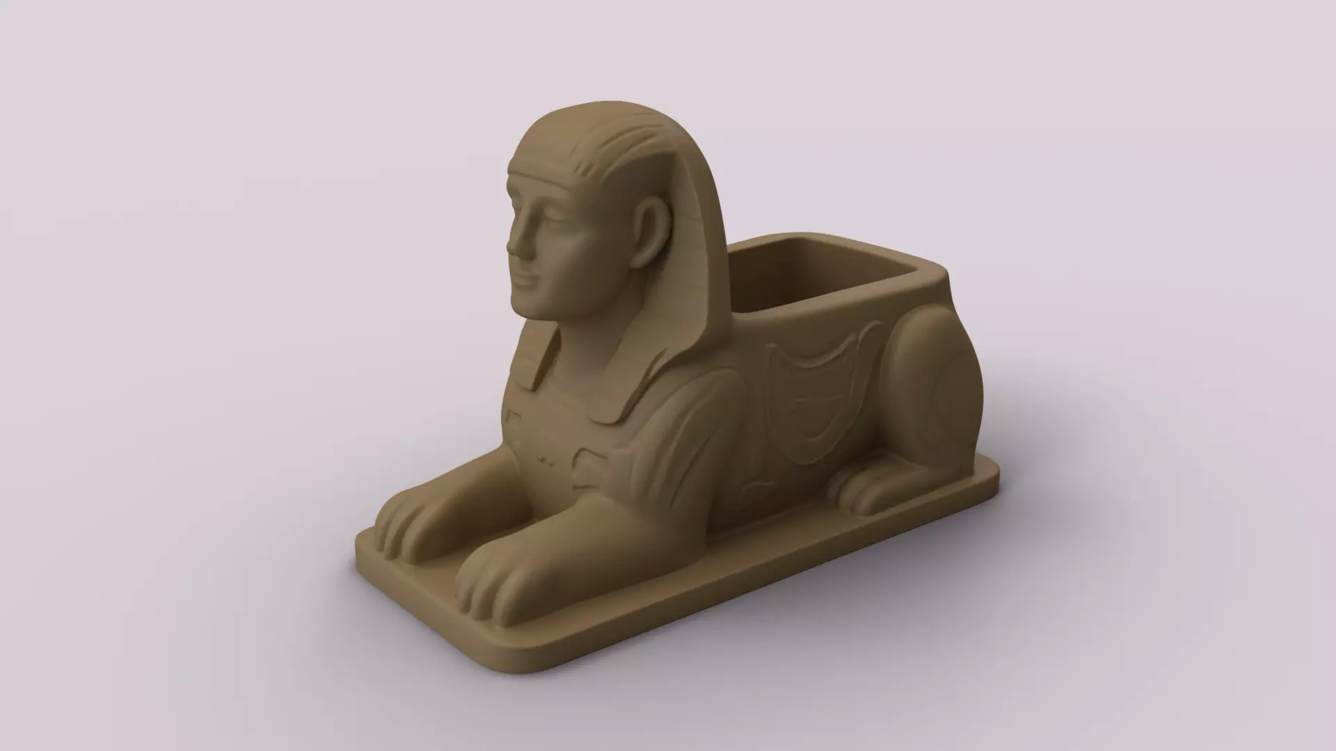 Sphinx of the Desk - Ancient Egypt-Inspired Planter 3D print model