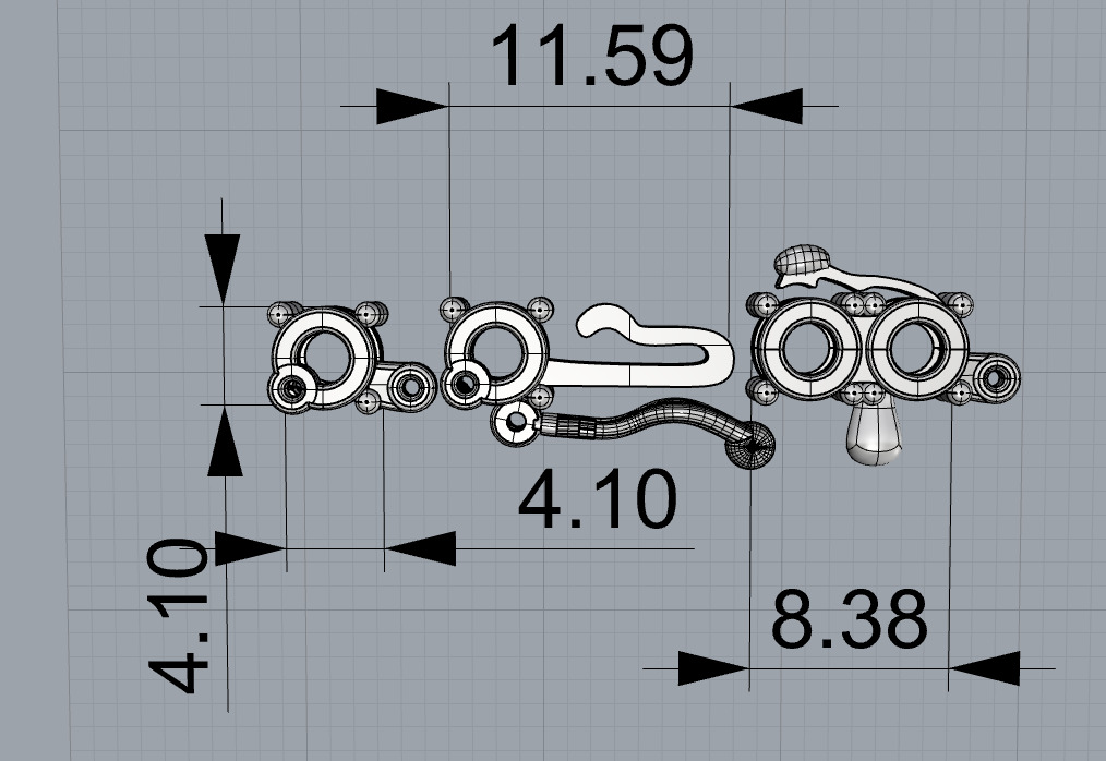 Elegant Tennis Necklace 3D Model 3D print model_6