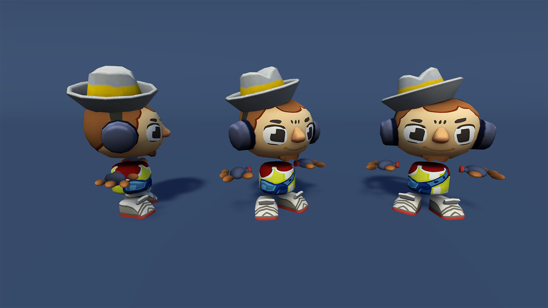 Lowpoly cartoony characters Low-poly 3D model_6