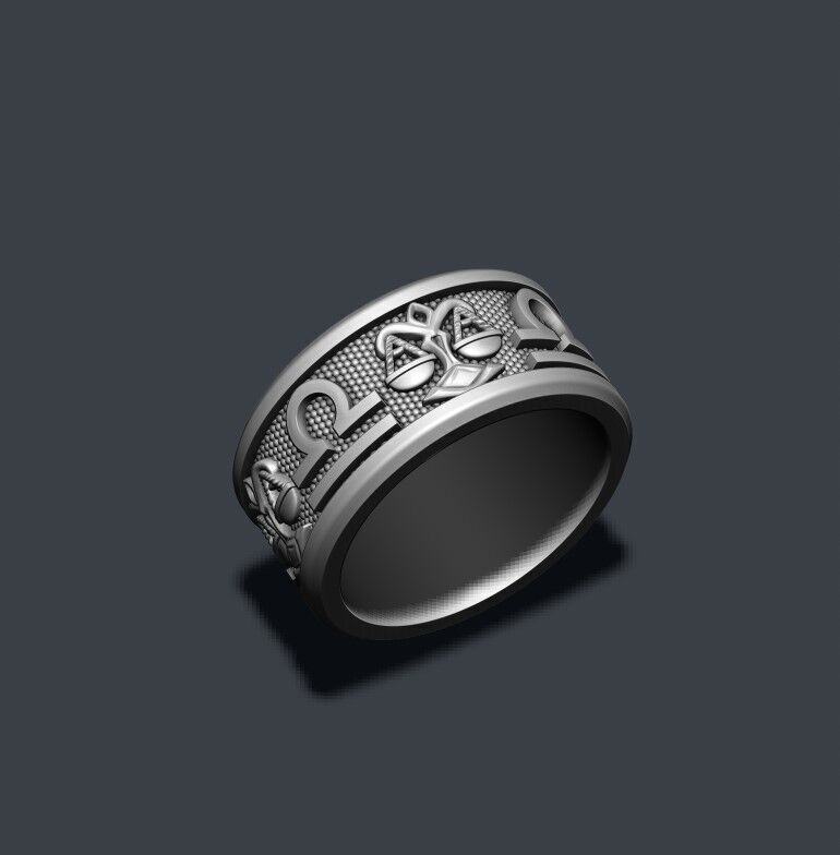 zodiac Libra The Scales lite ring 3D print model_7