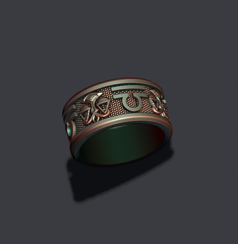zodiac Libra The Scales lite ring 3D print model_5