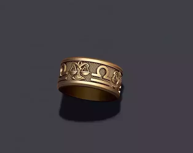 zodiac Libra The Scales lite ring