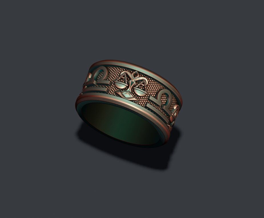 zodiac Libra The Scales lite ring 3D print model_4