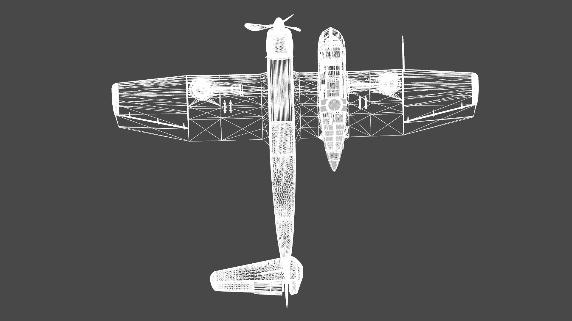 Blohm Voss BV 141 German WW2 Aircraft Low-poly 3D model_18