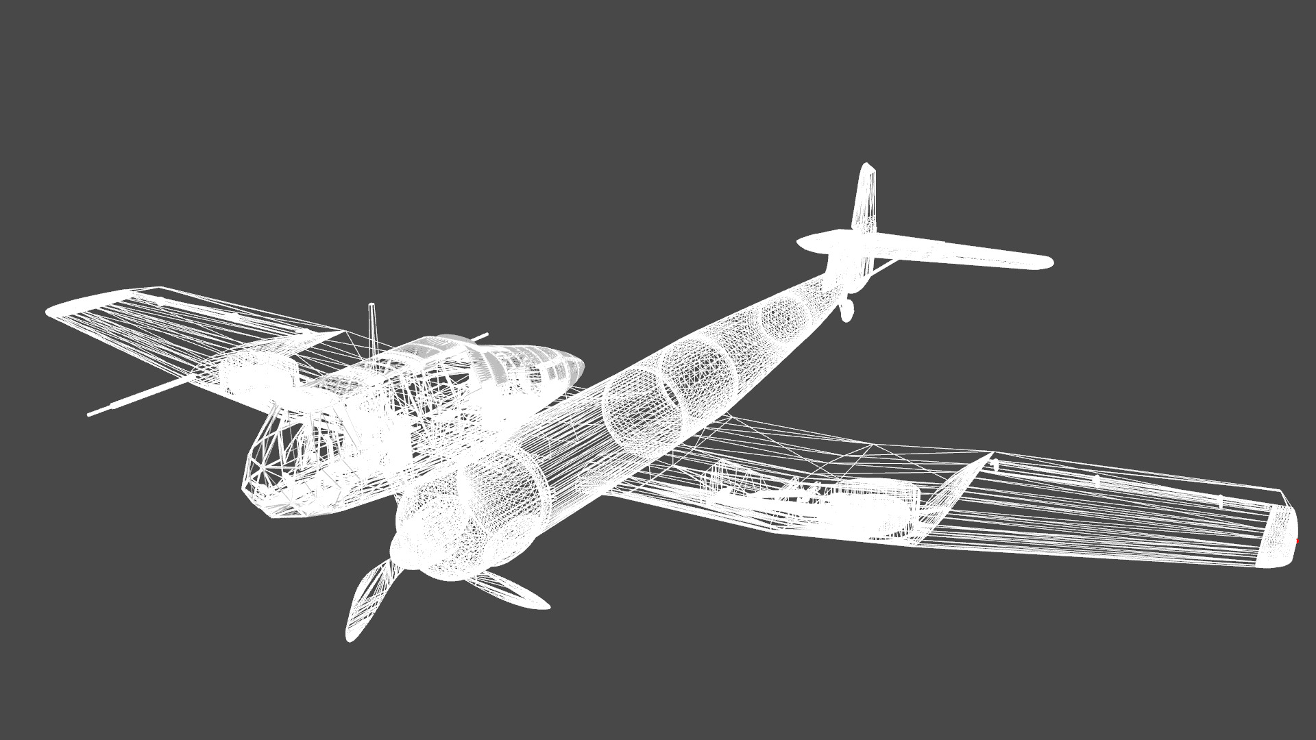 Blohm Voss BV 141 German WW2 Aircraft Low-poly 3D model_19