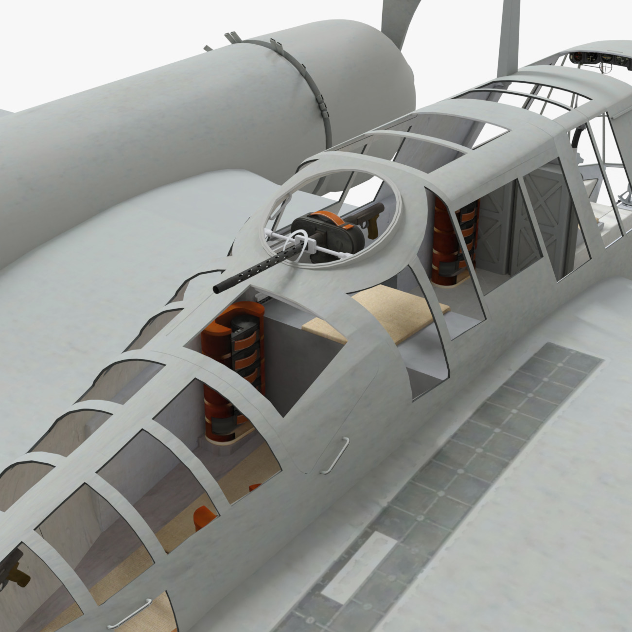 Blohm Voss BV 141 German WW2 Aircraft Low-poly 3D model_10