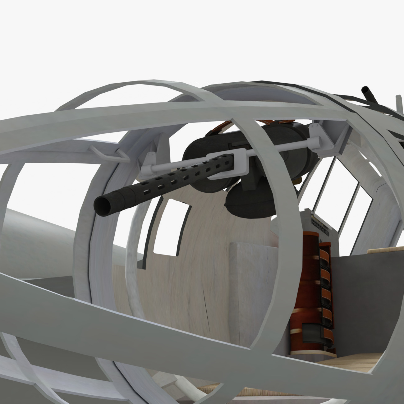 Blohm Voss BV 141 German WW2 Aircraft Low-poly 3D model_11