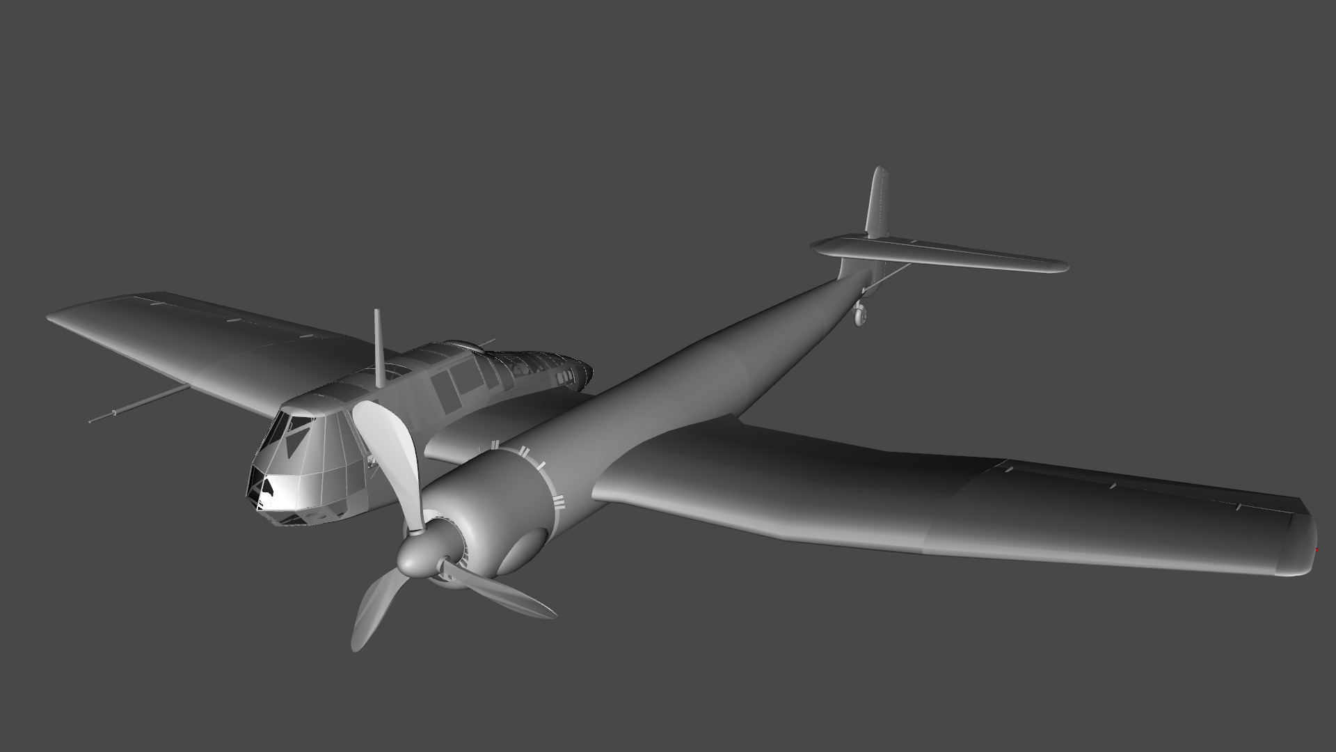 Blohm Voss BV 141 German WW2 Aircraft Low-poly 3D model_15