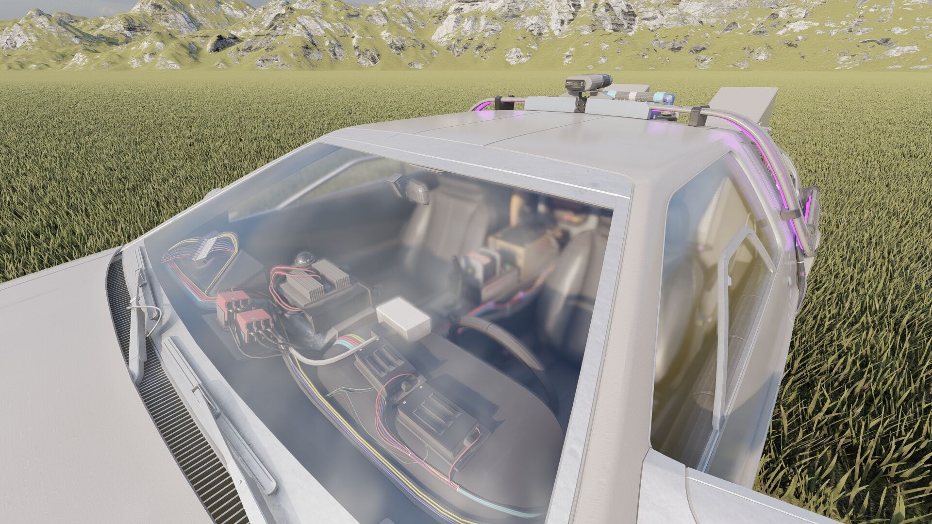 1985 Delorean movie model 3D model_21