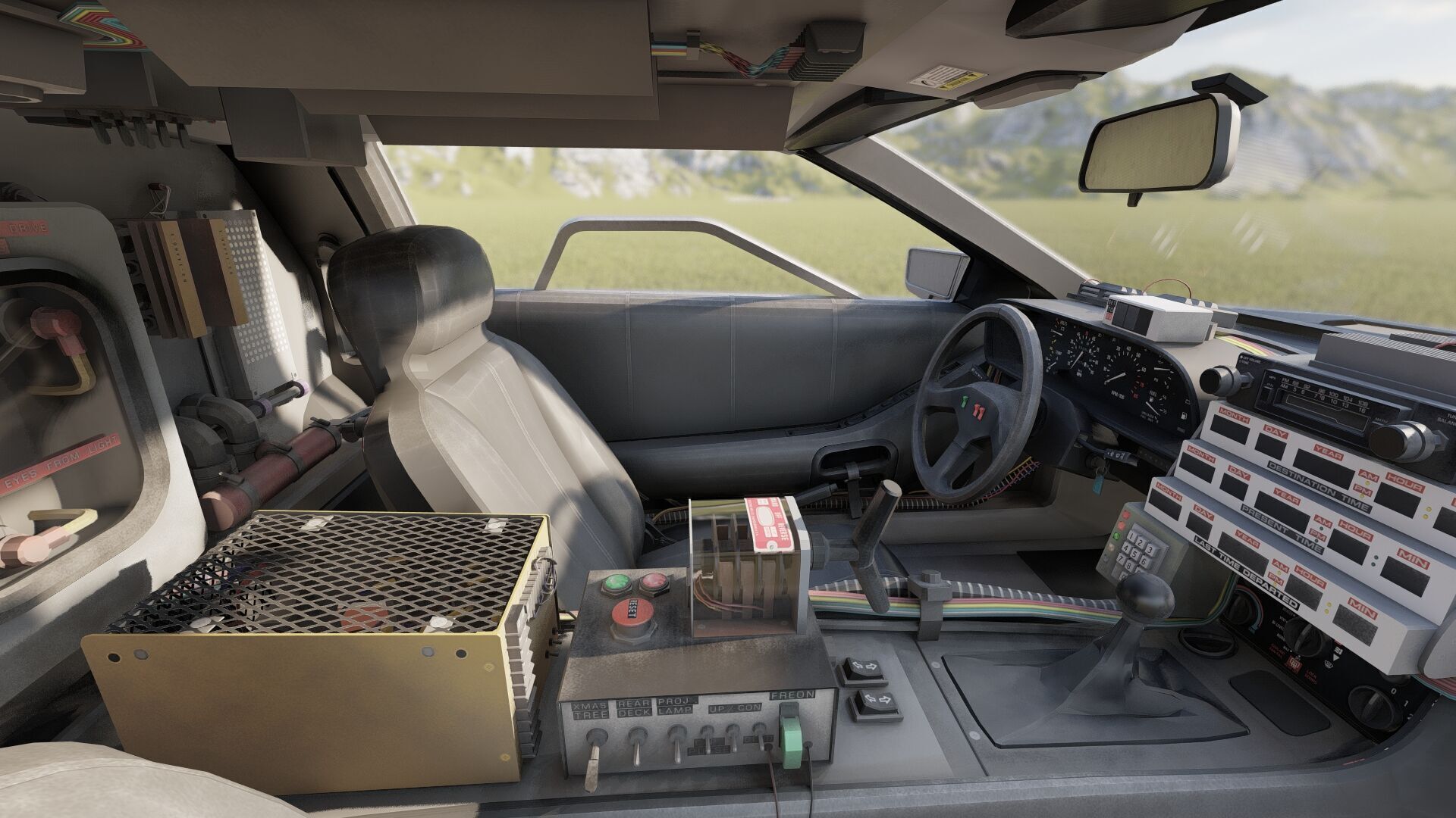 1985 Delorean movie model 3D model_16