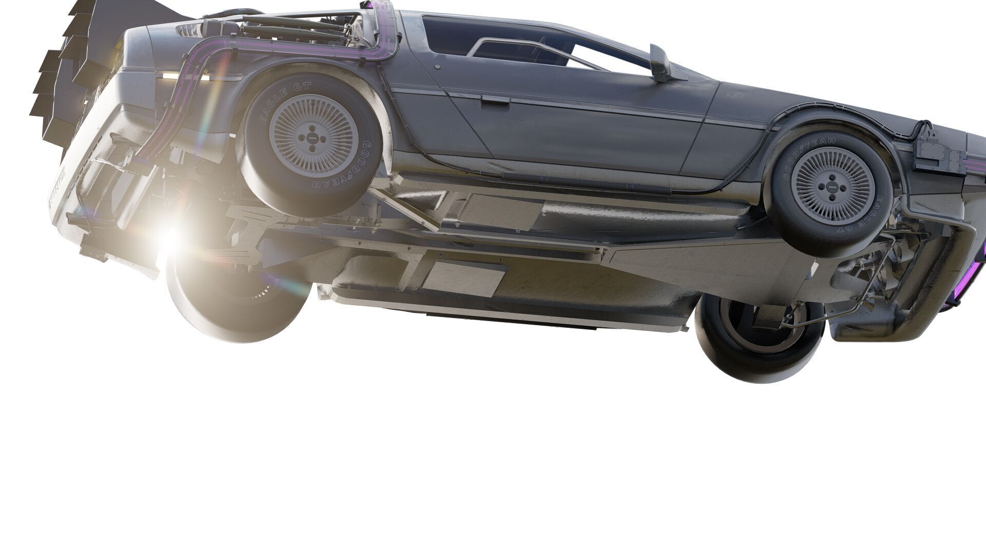 1985 Delorean movie model 3D model_4