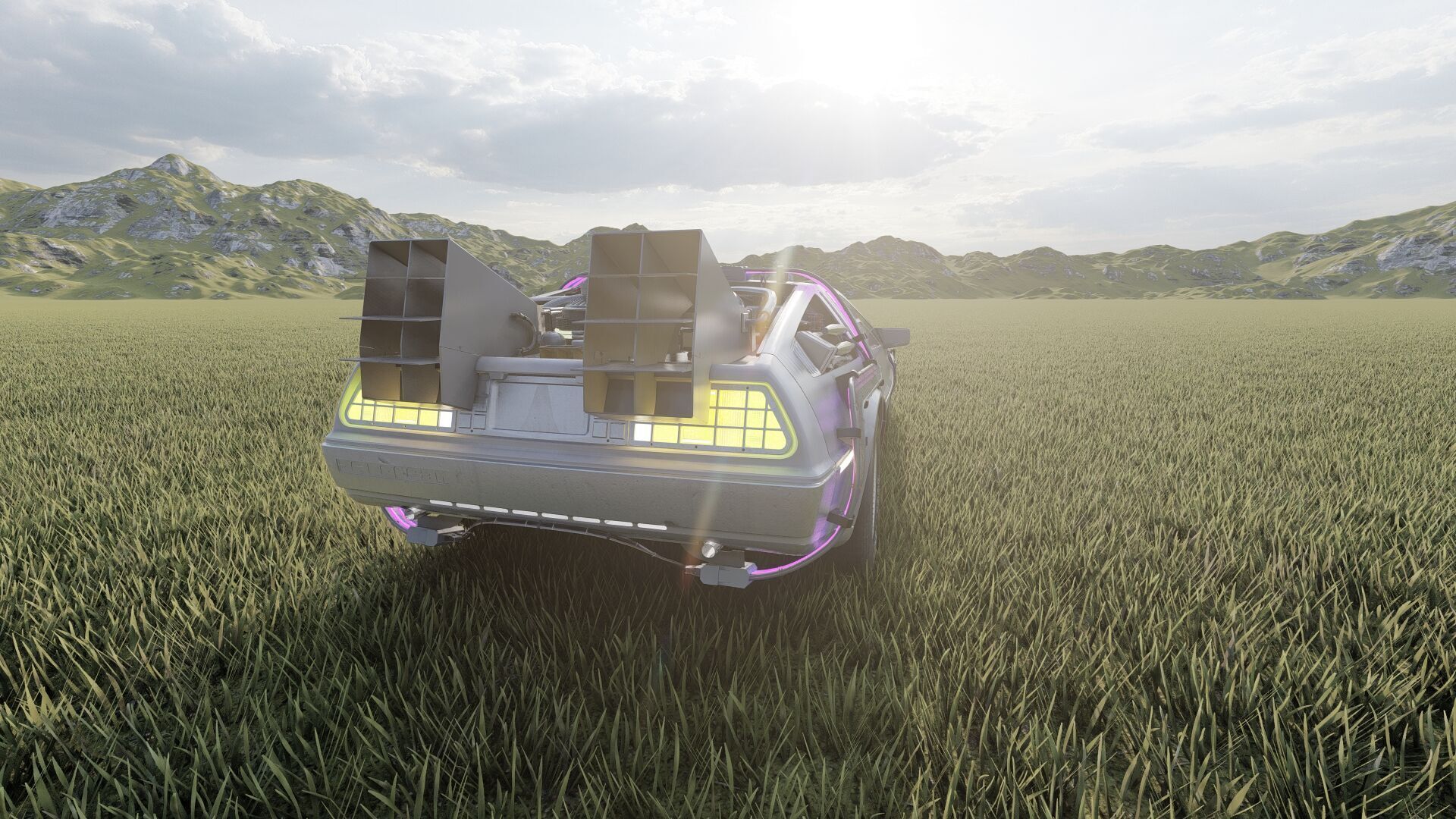 1985 Delorean movie model 3D model_10