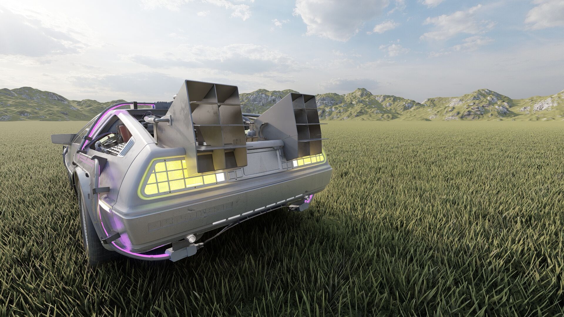 1985 Delorean movie model 3D model_9