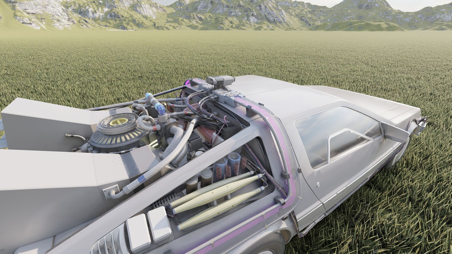 1985 Delorean movie model 3D model_12