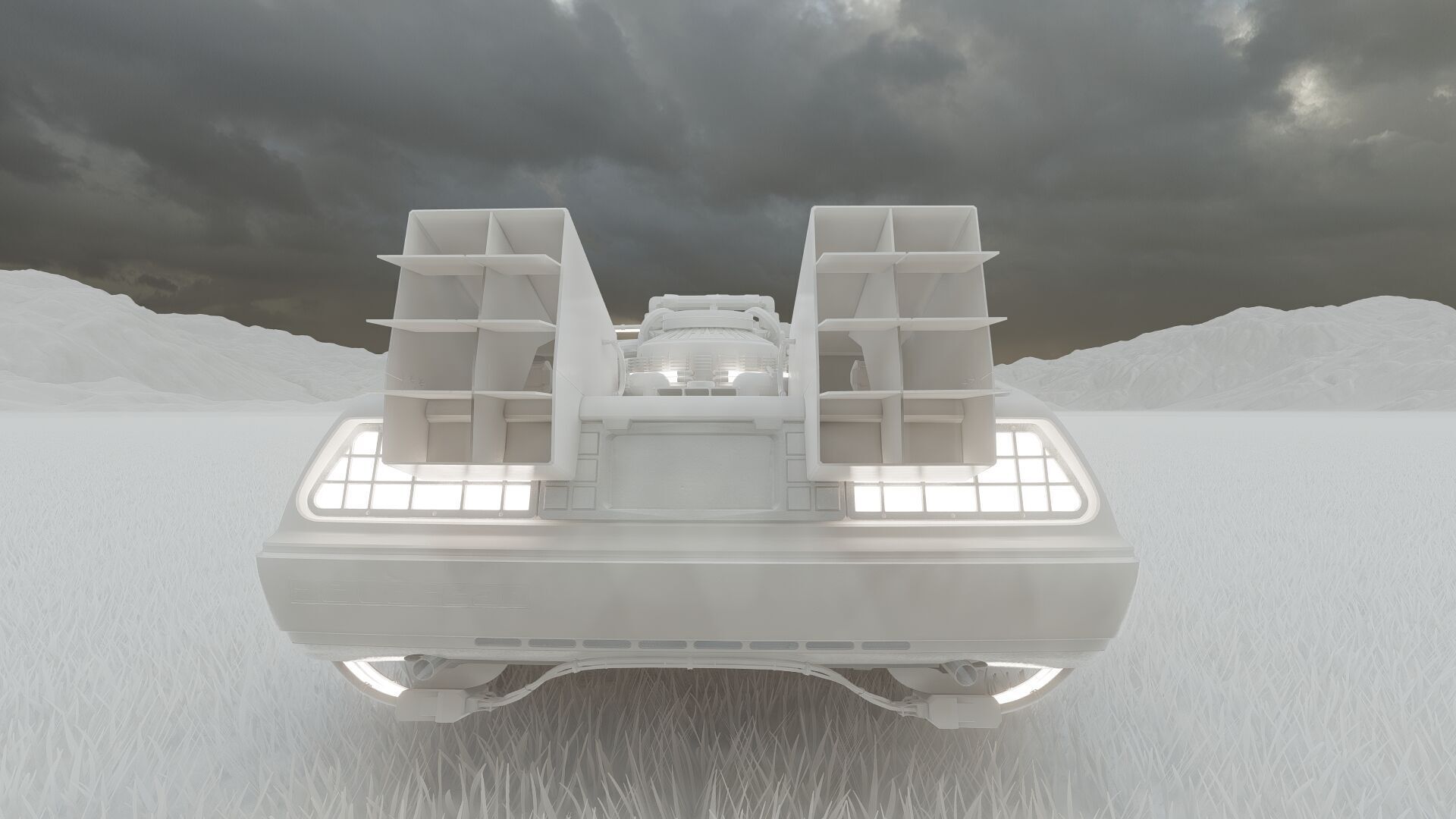 1985 Delorean movie model 3D model_39