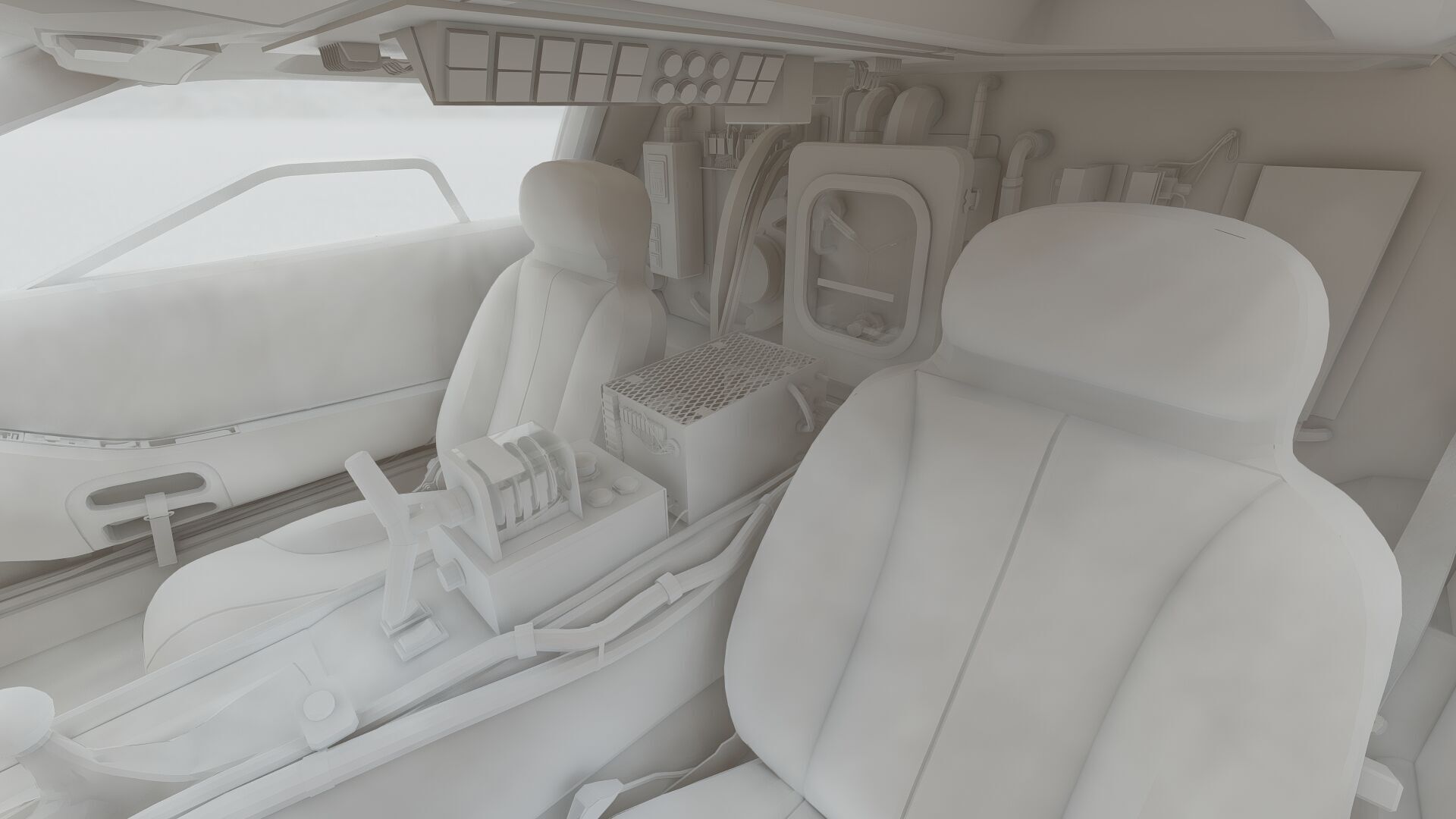 1985 Delorean movie model 3D model_34