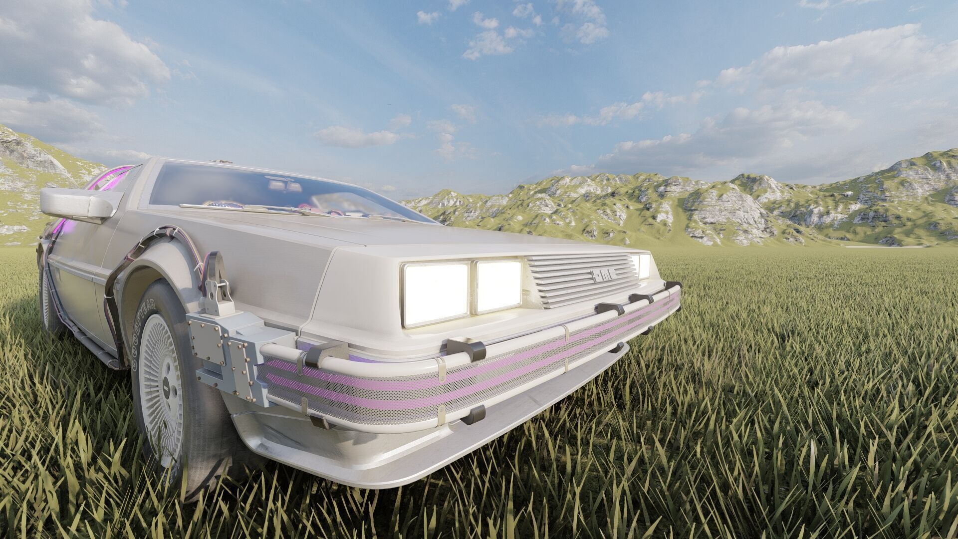 1985 Delorean movie model 3D model_14