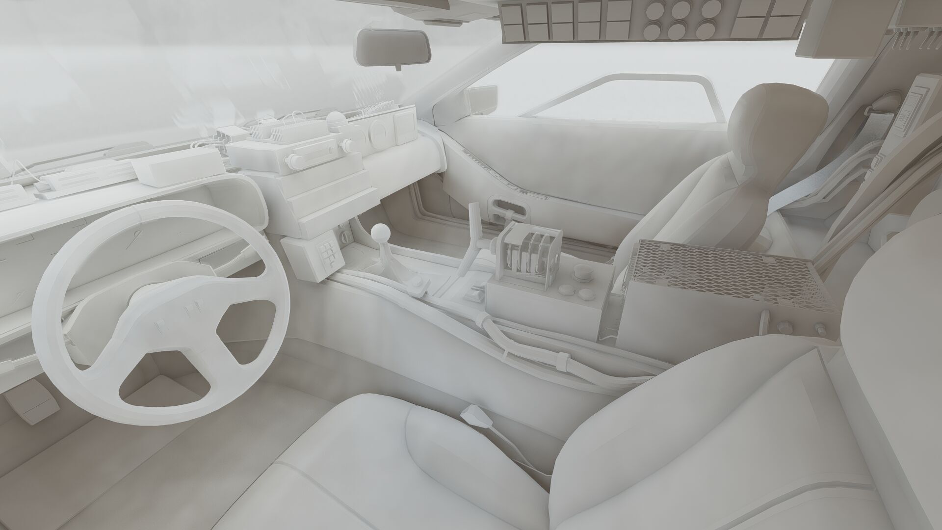 1985 Delorean movie model 3D model_33