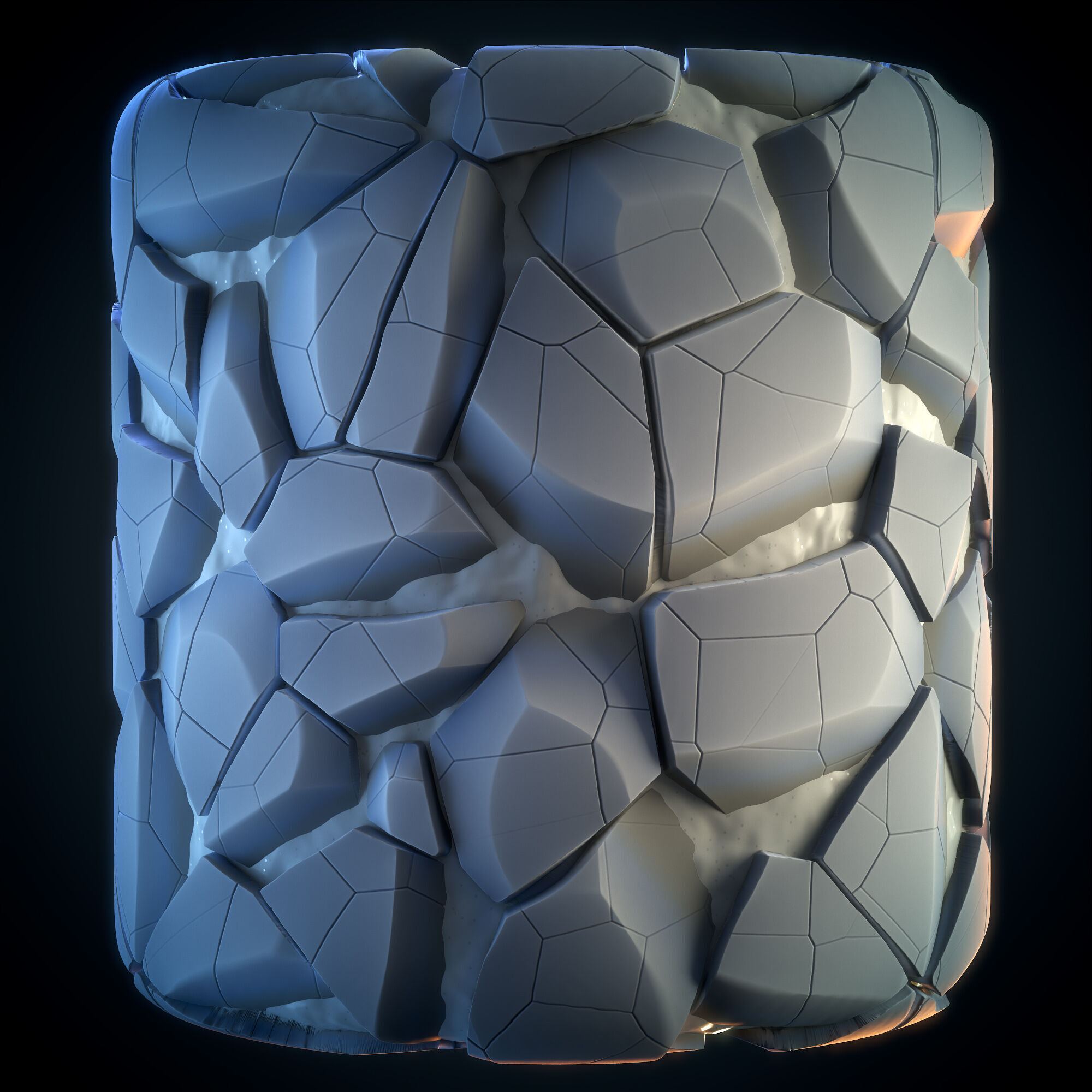 Stone Snow Stylized Material - VOL 21 - Maps - SBsar Texture_3